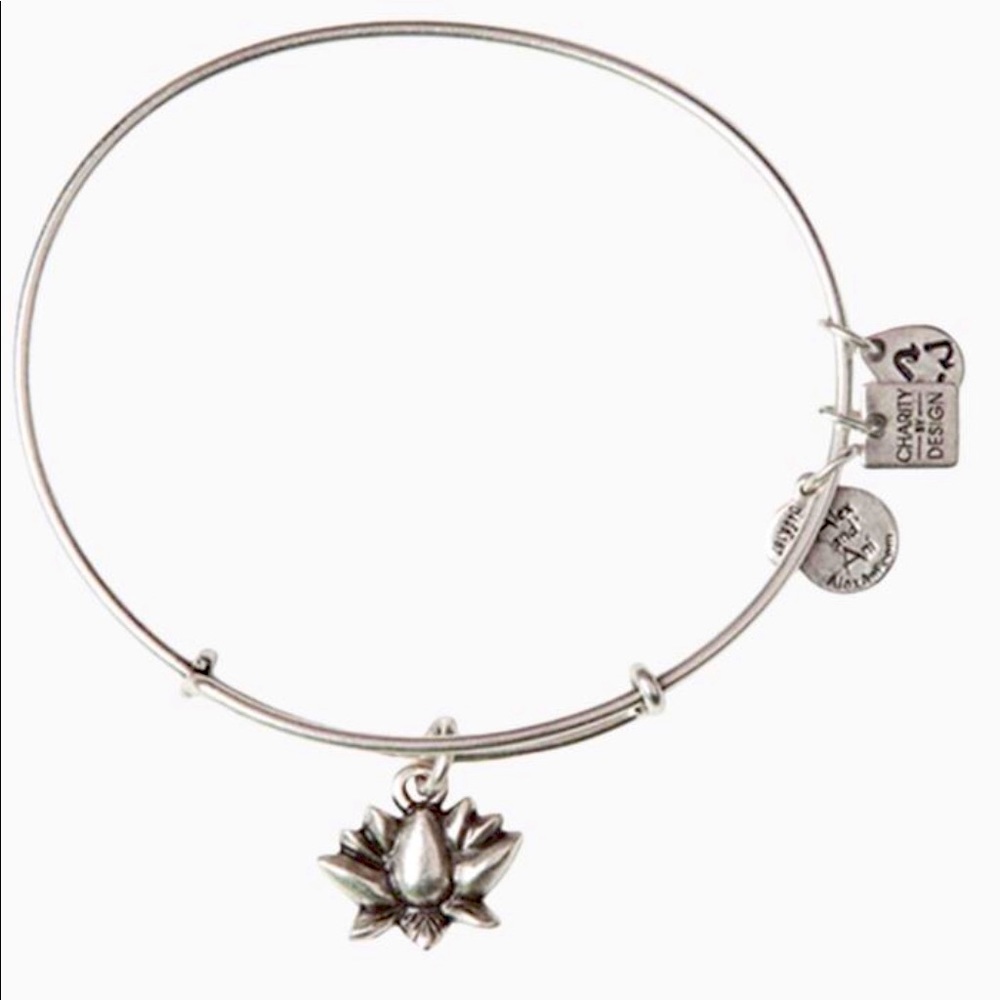 Silver Lotus Alex and Ani Bracelet